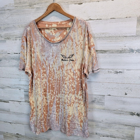 Robin's Jeans Men's Rhinstone Graphic T-Shirt 4XL Distressed Streetwear Urban - Picture 3 of 12